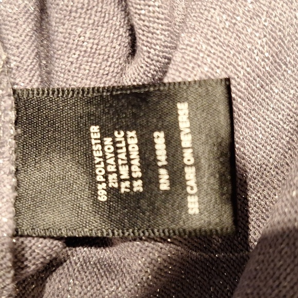 Z women's Torrid silver metallic stretch short sleeve plus size knit top 3 - Picture 4 of 4